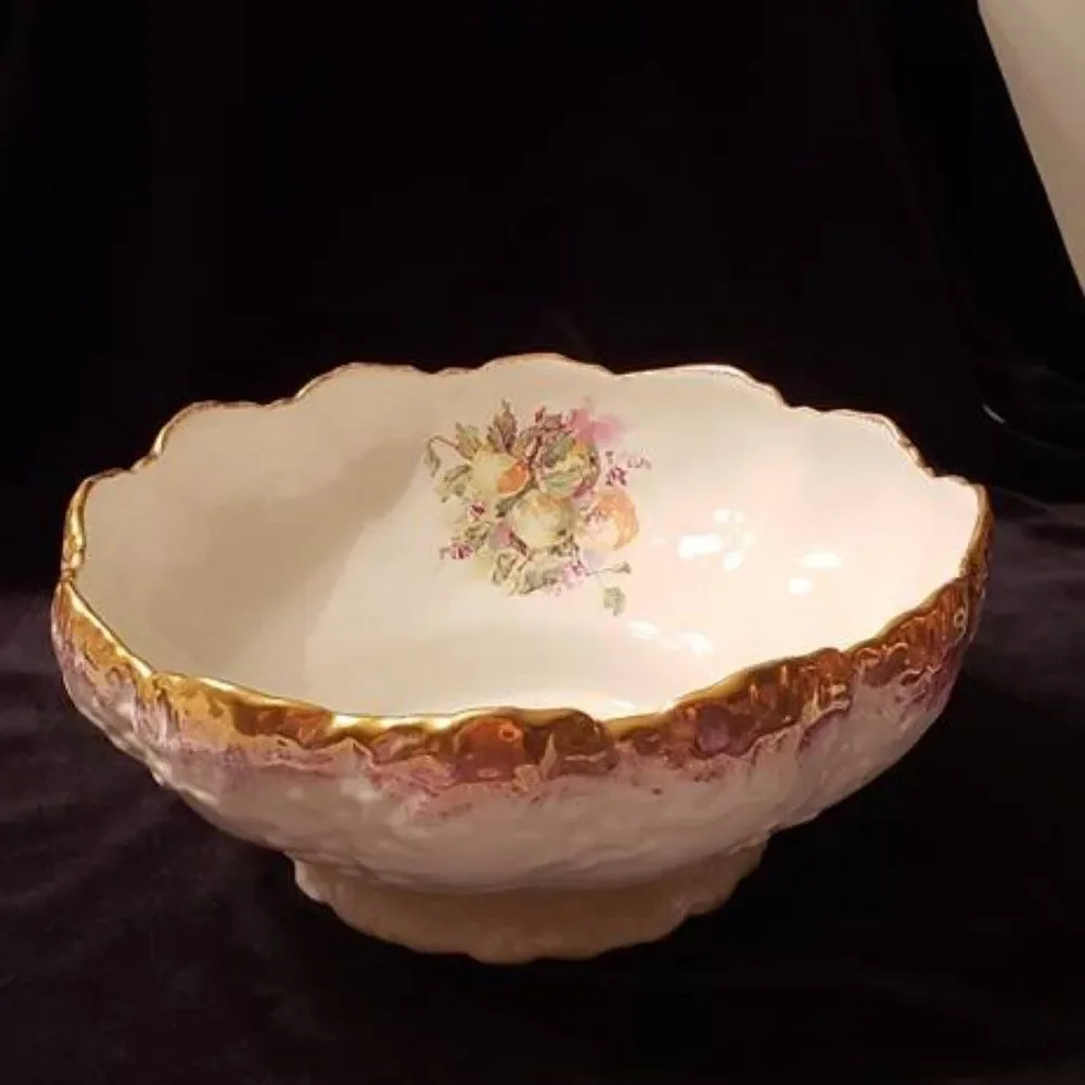 Vintage Clarus Ware Pope Gosser Scalloped Edge Bowl